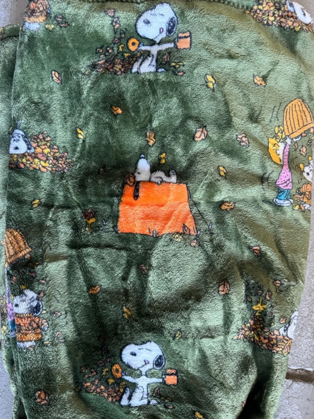 Berkshire Fall Halloween Thanksgiving Peanuts Throw Blanket Images of Snoopy